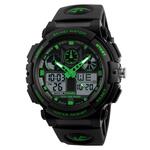 SKMEI 1278 modieuze outdoor 50m waterdichte digitale horloge student sport polshorloge ondersteuning 5 groep wekkers (Army Green)