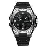 SKMEI 1270 Heren Waterdicht Dual Display Digitaal Horloge Outdoor Sports Watch (Blauw)