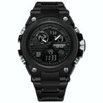 SKMEI 1450 vrouwen transparant digitaal horloge 50m waterdicht sporthorloge met LED Light(Black)