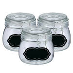 Weckpot/inmaakpot - 10x - 750 ml - glas - met beugelsluiting - incl. etiketten - Weckpotten