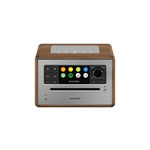 DAB Radio met Bluetooth en Internetradio - Audizio Rome - Wekkerradio - Wifi - AUX - 2 Speakers - Hout