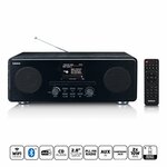 DAB Radio met Bluetooth en Internetradio - Audizio Rome - Wekkerradio - Wifi - AUX - 2 Speakers - Hout