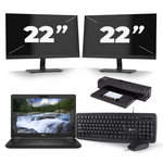 Dell Latitude E5250 - Intel Core i3-5e Generatie - 12 inch - 8GB RAM - 240GB SSD - Windows 11 + 2x 23 inch Monitor