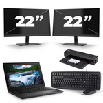 HP Compaq 8100 Elite SFF - Intel Core i3-1e Generatie - 8GB RAM - 120GB SSD - Windows 10 + 2x 24 inch Monitor