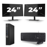 HP Compaq 8200 Elite SFF - Intel Core i3-2e Generatie - 8GB RAM - 120GB SSD - Windows 10 + 3x 24 inch Monitor