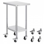 VEVOR roestvrijstalen werktafel Voedselbereidingstafel 610x914mm Commercieel