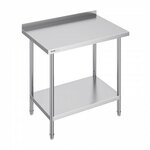 Manuflex AU5737.5007 Compleet werktafel basis- en aanbouw universele standaard met kunststof plaat, bxdxh = 4000 x 800 x 760-870 mm Stralend blauw (RAL 5007)