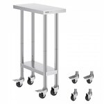 VEVOR werktafel roestvrijstalen keukentafel voedselbereidingsstop