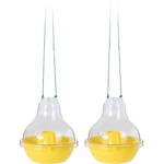 Wespenvanger/wespenval roze 17 cm van glas - Ongediertevallen - Ongediertebestrijding