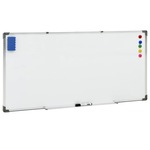 Magnetisch whiteboard met massief grenenhouten frame 100x55 cm