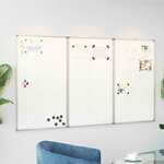 Dubbelzijdig Mobiel Whiteboard Droog Afwasbaar Magnetisch Whiteboard met Rasterpatroon voor Kantoor Thuis 120 x 90 cm Wit