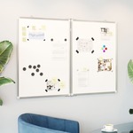 VidaXL Whiteboard magnetisch inklapbaar 80x80x1,7 cm aluminium