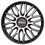 4-Delige Sparco Wieldoppenset Roma 14-inch grijs/zwart SP1496GRBK