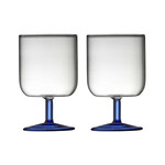 Lyngby - Torino - Wijnglas S/2 0,30l Blauw