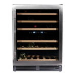 Vinata Wijnklimaatkast Premium met RVS glazen deur - 48 Flessen