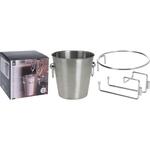 Champagnekoeler metaal mat 20cm