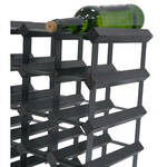 Bamboe stapelbaar flessenrek/wijnrek voor 8 flessen 46 x 24,5 x 29,5 cm - Wijnrekken