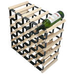 Metalen hexagon flessenrek/wijnrek voor 6 flessen 26 x 15 x 29,5 cm zwart - Wijnrekken