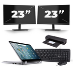 Dell Latitude 5300 2-IN-1 - Intel Core i5-8e Generatie - 13 inch - Touch - 16GB RAM - 256GB SSD - Windows 11 + 2x 23 inch Monitor