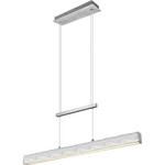 LED Hanglamp - Hangverlichting - Trion Grada - 54W - Aanpasbare Kleur - Dimbaar - Rechthoek - Mat Goud - Aluminium