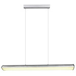 LED Hanglamp - Hangverlichting - Trion Tiraki - 25.5W - Warm Wit 3000K - Dimbaar - Rechthoek - Mat Wit - Aluminium