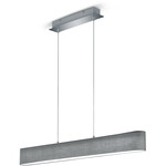 LED Hanglamp - Trion Tular - 22W - Warm Wit 3000K - Dimbaar - Rechthoek - Mat Zwart - Aluminium