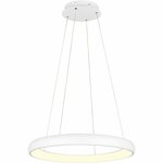 LED Hanglamp - Trion Kardo - 59W - Aanpasbare Kleur - Dimbaar - Rond - Mat Wit - Metaal