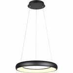 LED Hanglamp - Trion Kardo - 38W - Aanpasbare Kleur - Dimbaar - Rond - Mat Zwart - Metaal