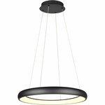 LED Hanglamp - Trion Kardo - 59W - Aanpasbare Kleur - Dimbaar - Rond - Mat Zwart - Metaal