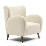 Fluffy fauteuil teddy wit.