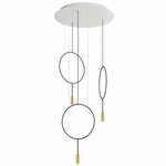 Ronde hanglamp wit opaal glas en messing Nordlux &apos;Grant 35&apos;