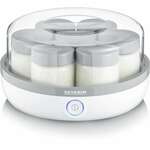 SEVERIN JG 3518 Yourtiere 7 potten van elk 150 ml, praktisch en compact, 100% BPA-vrij, memogradatie, kabelhaspel, 13 W
