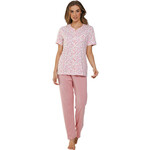 Zachtroze katoenen pyjama Pastunette