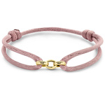 Armband Hartje geelgoud-satijn goudkleurig-zachtroze 13-26 cm