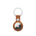 Apple leren AirTag sleutelhanger zadelbruin