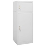 vidaXL Zadelkast 53x53x105 cm staal antracietkleurig