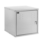 vidaXL Zadelkast 53x53x140 cm staal wit