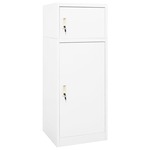 vidaXL Zadelkast 53x53x140 cm staal antracietkleurig