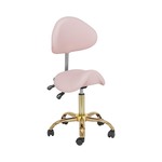 Zadelstoel - 55 - 69 cm - 150 kg - zachtroze/goud