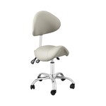 Zadel stoel met armleuning - 51-61 cm - 150 kg - Wit