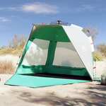VidaXL Strandtent 4-persoons waterdicht snelontgrendeling zeegroen