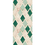 Art deco zeegroen patroon