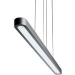 LED Hanglamp - Trion Akina - 38W - Warm Wit 3000K - Dimbaar - Rechthoek - Geborsteld Zilver - Aluminium