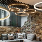 LED Hanglamp - Trion Rondy - 37W - Warm Wit 3000K - Dimbaar - Rechthoek - Mat Zilver - Aluminium