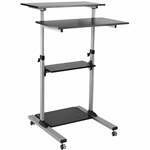 Frame zit/sta bureau Homeworx handmatig verstelbaar - zwart - Leen Bakker