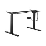 Zit sta bureau Agenda B160xH67-87xD80 cm in lichtgrijs met zwart