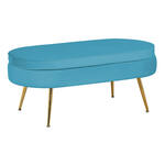 Artistiq Hocker Loulou Velvet - Blauw - Ovaal