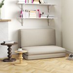 HOMCOM 2-in-1 opvouwbare relaxstoel, multifunctioneel, gemakkelijk op te bergen, deelbaar, 120 cm breed, lichtgewicht, lichtgrijs | Aosom.nl