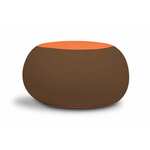 Terapy Ollie zitzak - Bruin + Oranje | 65cm x 65cm x 65cm