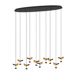 LED Hanglamp - Hangverlichting - Trion Corcy - 27.5W - Natuurlijk Wit 4000K - Dimbaar - Rond - Mat Zwart - Aluminium